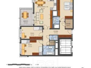 Prodej bytu 4+kk, Praha - Hlubočepy, náměstí Olgy Scheinpflugové, 119 m2