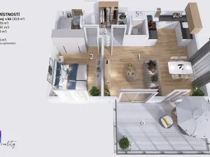 Prodej bytu 2+kk, Brno, Jerlínová, 55 m2