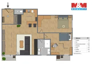 Prodej bytu 3+kk, Chýnov, Slunečný vrch, 80 m2