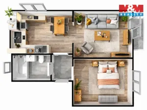 Prodej bytu 2+1, Chvaletice, 50 m2