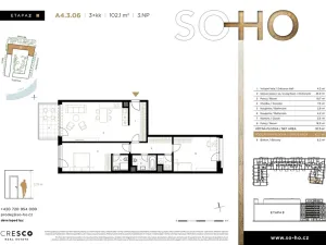 Prodej bytu 3+kk, Praha - Holešovice, Jankovcova, 102 m2