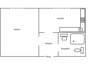 Pronájem bytu 1+1, Teplice, Ruská, 27 m2