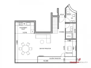 Pronájem bytu 2+kk, Hradec Králové, třída Karla IV., 70 m2