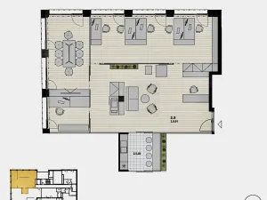 Pronájem kanceláře, Praha - Žižkov, Husitská, 123 m2