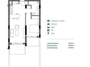 Prodej bytu 1+kk, Dhërmi, Albánie, 78 m2