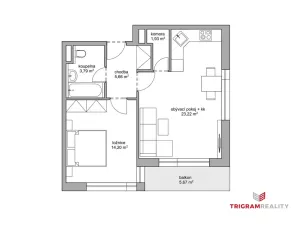 Pronájem bytu 2+kk, Hradec Králové - Nový Hradec Králové, Antonína Petrofa, 50 m2