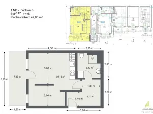 Prodej bytu 1+kk, Břeclav, 37 m2