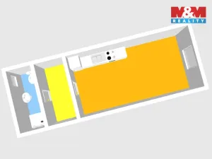 Pronájem bytu 1+kk, Ronov nad Doubravou, Zámecká, 31 m2