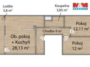 Prodej bytu 3+kk, Praha - Bohnice, Štětínská, 65 m2