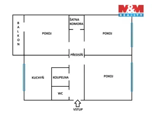 Prodej bytu 3+1, Orlová - Lutyně, Masarykova třída, 78 m2