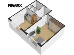 Pronájem bytu 1+1, Plzeň, Brněnská, 35 m2