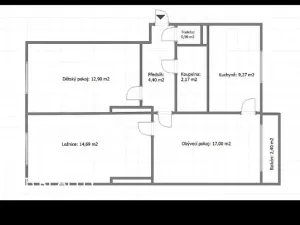 Prodej bytu 3+1, Praha - Letňany, Vítkovická, 65 m2