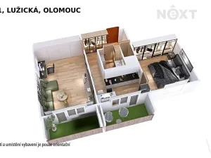 Pronájem bytu 2+1, Olomouc, Lužická, 56 m2