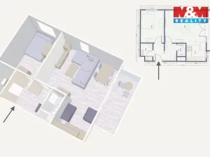 Prodej bytu 2+kk, Vrané nad Vltavou, U Elektrárny, 48 m2