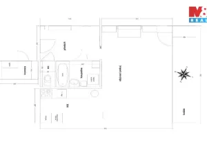 Pronájem bytu 1+kk, Vlašim, Dvořákova, 44 m2
