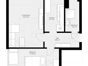 Pronájem bytu 2+1, Liberec, Školní, 47 m2