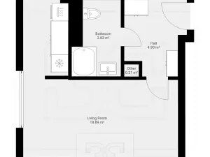 Pronájem bytu 1+kk, Praha - Vysočany, Podnádražní, 30 m2