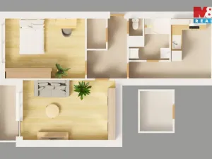 Prodej bytu 2+1, Bohušovice nad Ohří, Masarykova, 58 m2