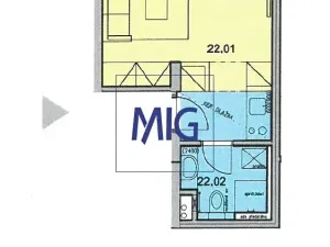 Pronájem bytu 1+kk, Brno, Kovařovicova, 23 m2