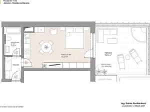 Pronájem bytu 1+kk, Brno, Kleštínek, 39 m2