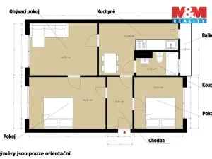 Prodej bytu 3+1, Bělčice, Sportovní, 71 m2