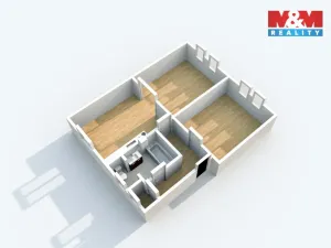 Pronájem bytu 2+1, Ústí nad Labem - Neštěmice, Železná, 48 m2