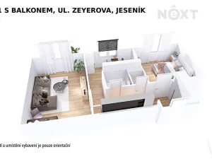 Prodej bytu 2+1, Jeseník, Zeyerova, 50 m2