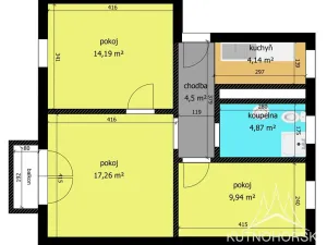 Prodej bytu 3+1, Kutná Hora, Ostašova, 55 m2