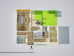 Pronájem rodinného domu, Teplice, Fučíkova stezka, 103 m2