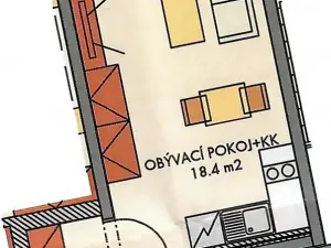 Pronájem bytu 1+kk, Praha - Hlubočepy, Hugo Haase, 35 m2