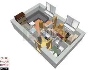 Pronájem bytu 2+kk, Neratovice, 28 m2