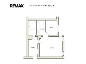 Prodej bytu 2+kk, Svitavy, Na Vějíři, 74 m2