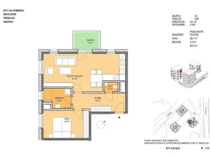 Pronájem bytu 2+kk, Liberec - Liberec III-Jeřáb, U Nisy, 59 m2