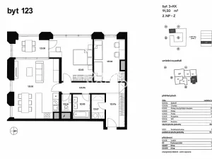 Pronájem bytu 3+kk, Praha - Smíchov, Nádražní, 92 m2