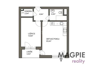 Prodej bytu 2+kk, Praha - Uhříněves, Oty Bubeníčka, 45 m2