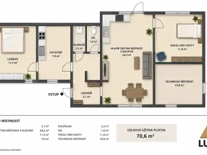 Prodej rodinného domu, Horní Lhota, 71 m2