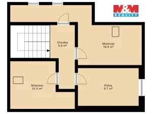 Prodej rodinného domu, Dačice - Dačice V, Husova, 56 m2