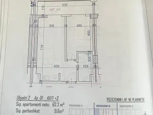 Prodej bytu 1+kk, Rruga Viena, Golem, Albánie, 37 m2