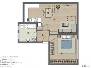 Prodej bytu 2+kk, Úvaly, Kollárova, 64 m2