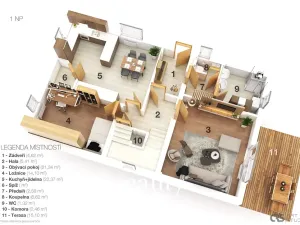 Prodej rodinného domu, Horní Věstonice, Mandloňová, 164 m2