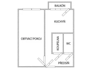 Prodej bytu 1+1, Ostrava, Gen. Hrušky, 42 m2