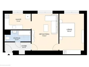 Prodej bytu 2+1, Lovosice, Mírová, 51 m2