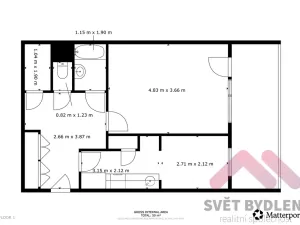 Pronájem bytu 1+1, Praha - Bohnice, Katovická, 56 m2
