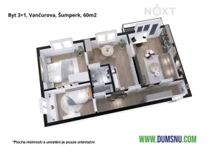 Pronájem bytu 3+1, Šumperk, Vančurova, 60 m2