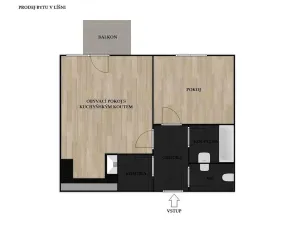 Prodej bytu 2+kk, Brno - Líšeň, Houbalova, 62 m2
