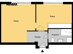 Pronájem bytu 2+kk, Praha - Hodkovičky, Večerní, 46 m2