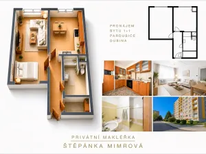 Pronájem bytu 1+1, Pardubice, Erno Košťála, 36 m2