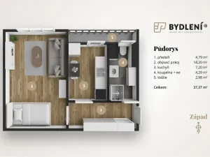 Prodej bytu 1+1, Teplice, Duchcovská, 37 m2