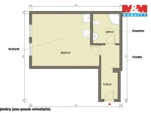 Pronájem bytu 1+kk, Františkovy Lázně, Národní, 30 m2
