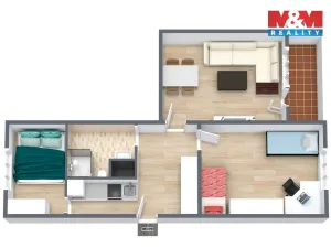 Prodej bytu 3+kk, Sokolov, Slavíčkova, 62 m2